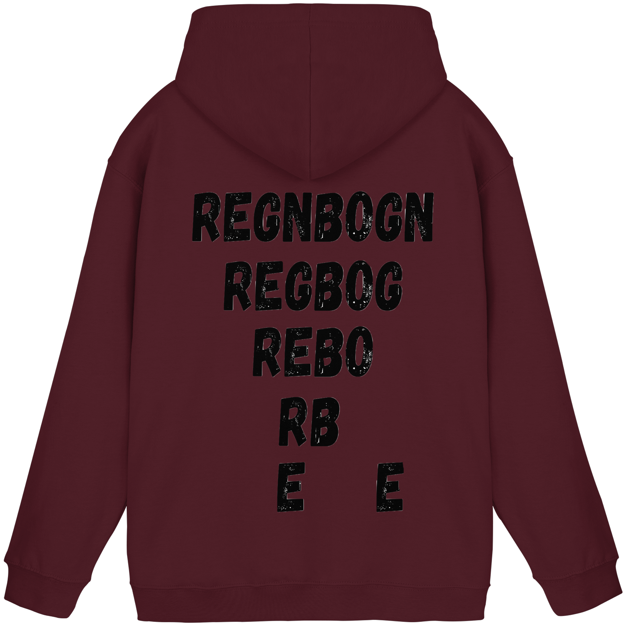 REGNBOGN art-style lettering back - Basic Unisex Hoodie