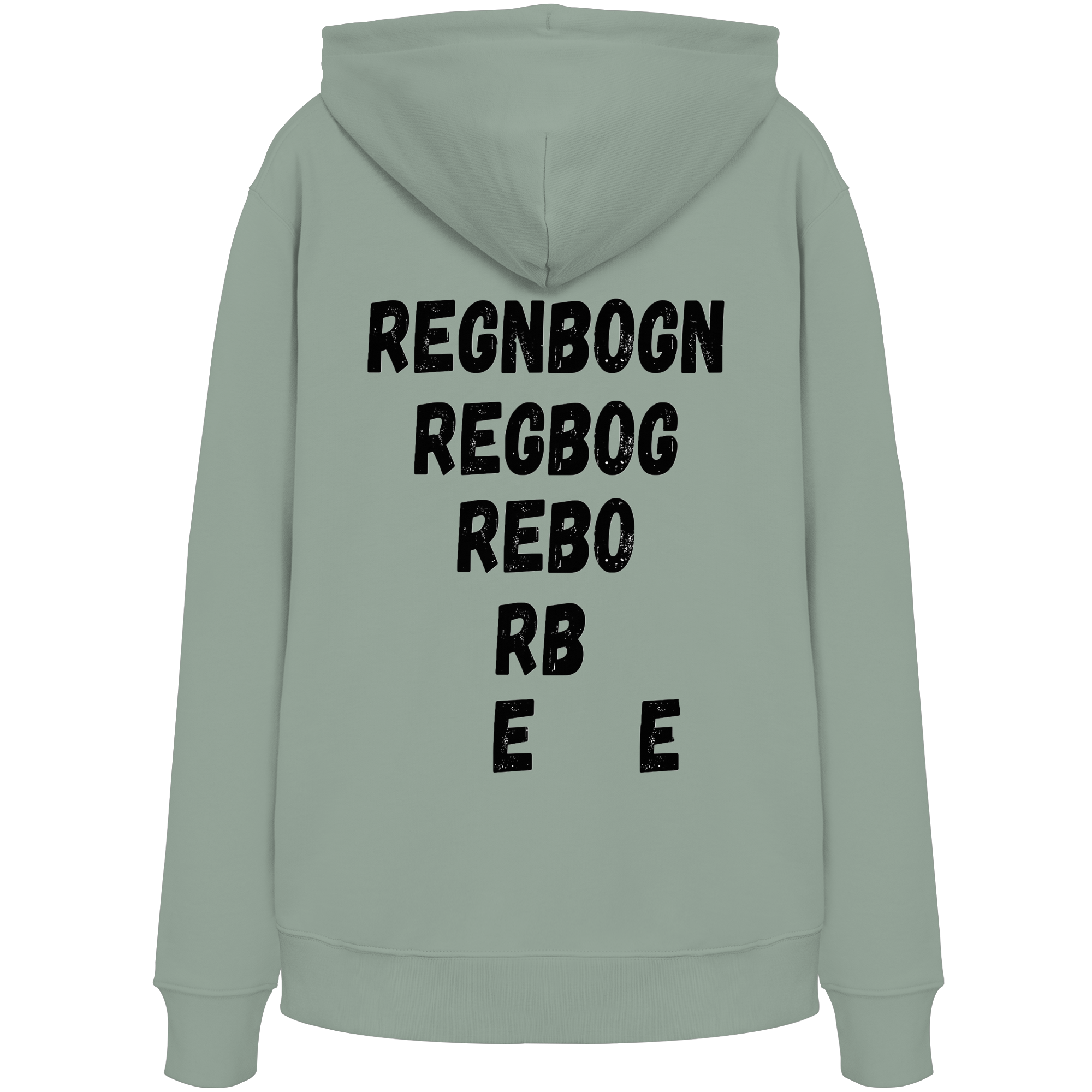 REGNBOGN art-style lettering back - Organic Hoodie