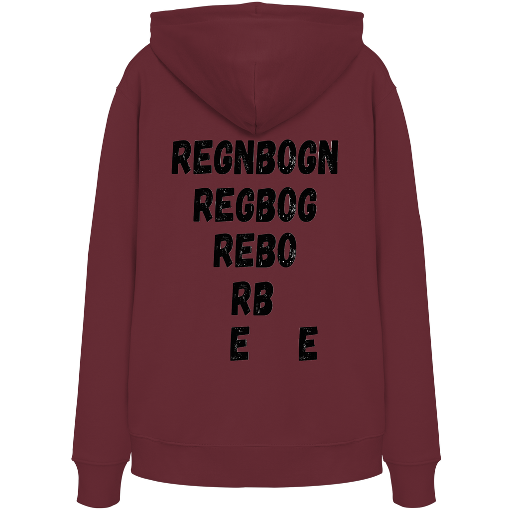 REGNBOGN art-style lettering back - Organic Hoodie