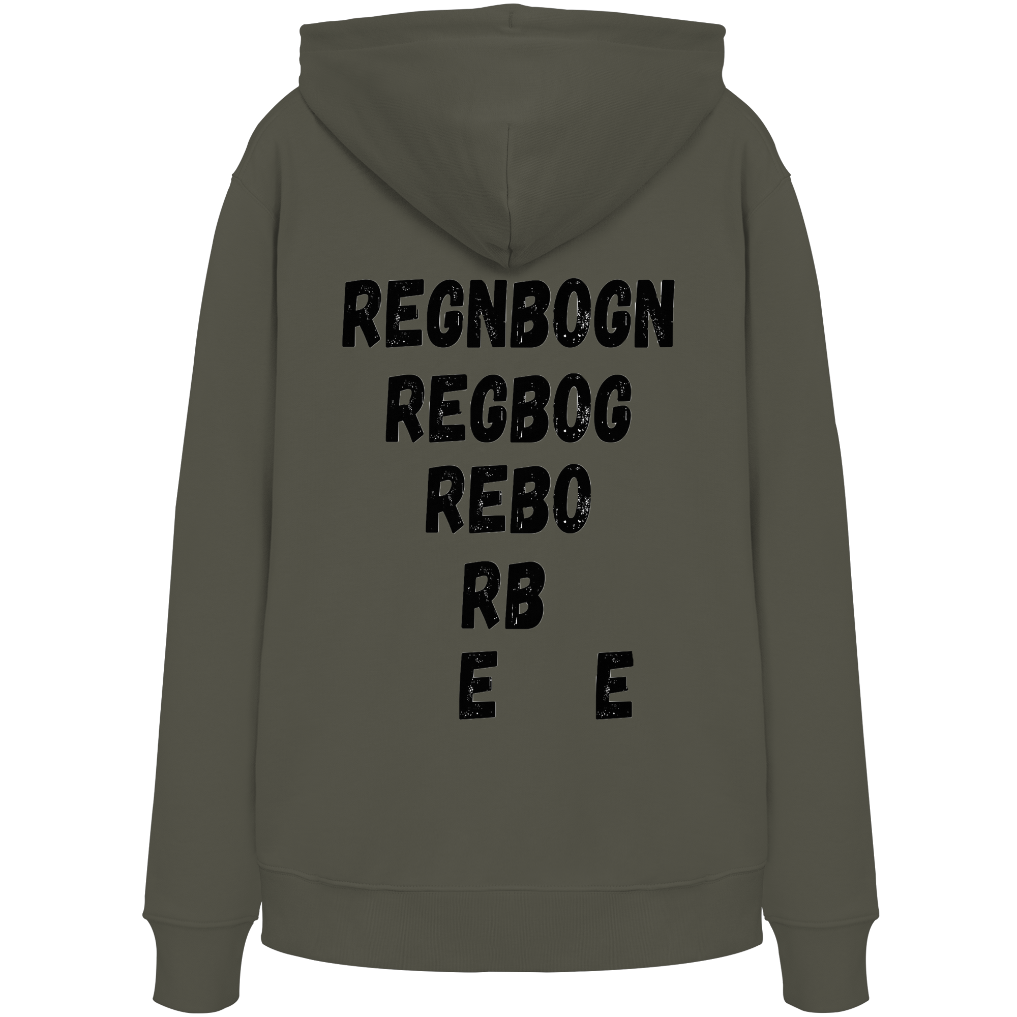 REGNBOGN art-style lettering back - Organic Hoodie