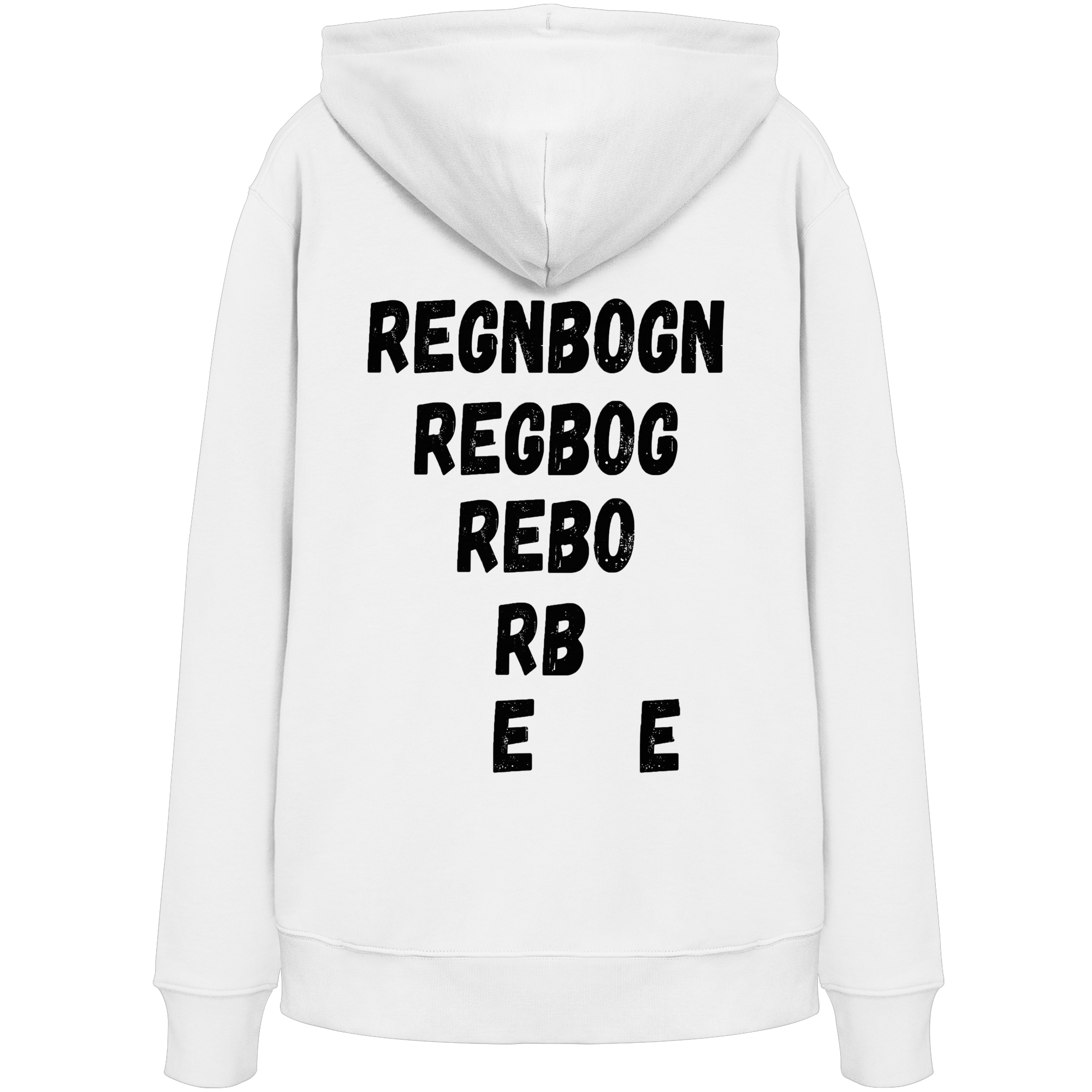REGNBOGN art-style lettering back - Organic Hoodie
