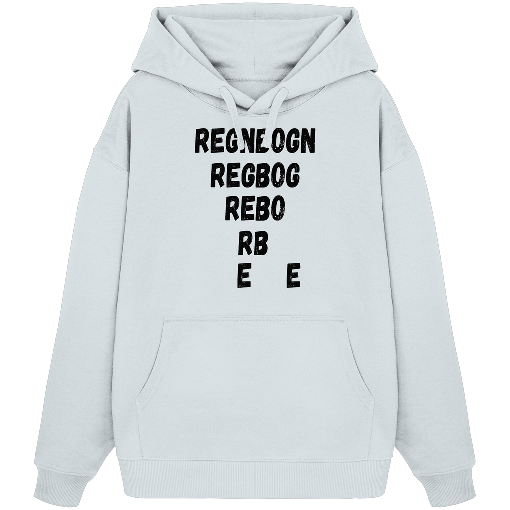 REGNBOGN art-style lettering back - Organic Oversize Hoodie