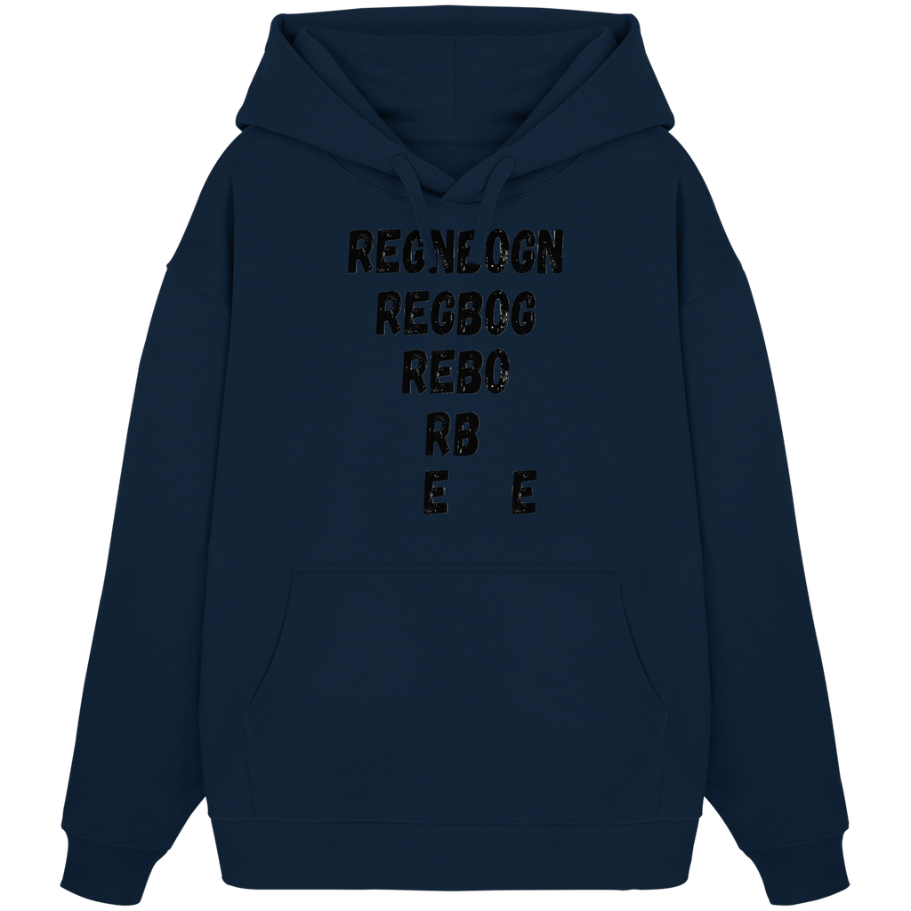 REGNBOGN art-style lettering back - Organic Oversize Hoodie