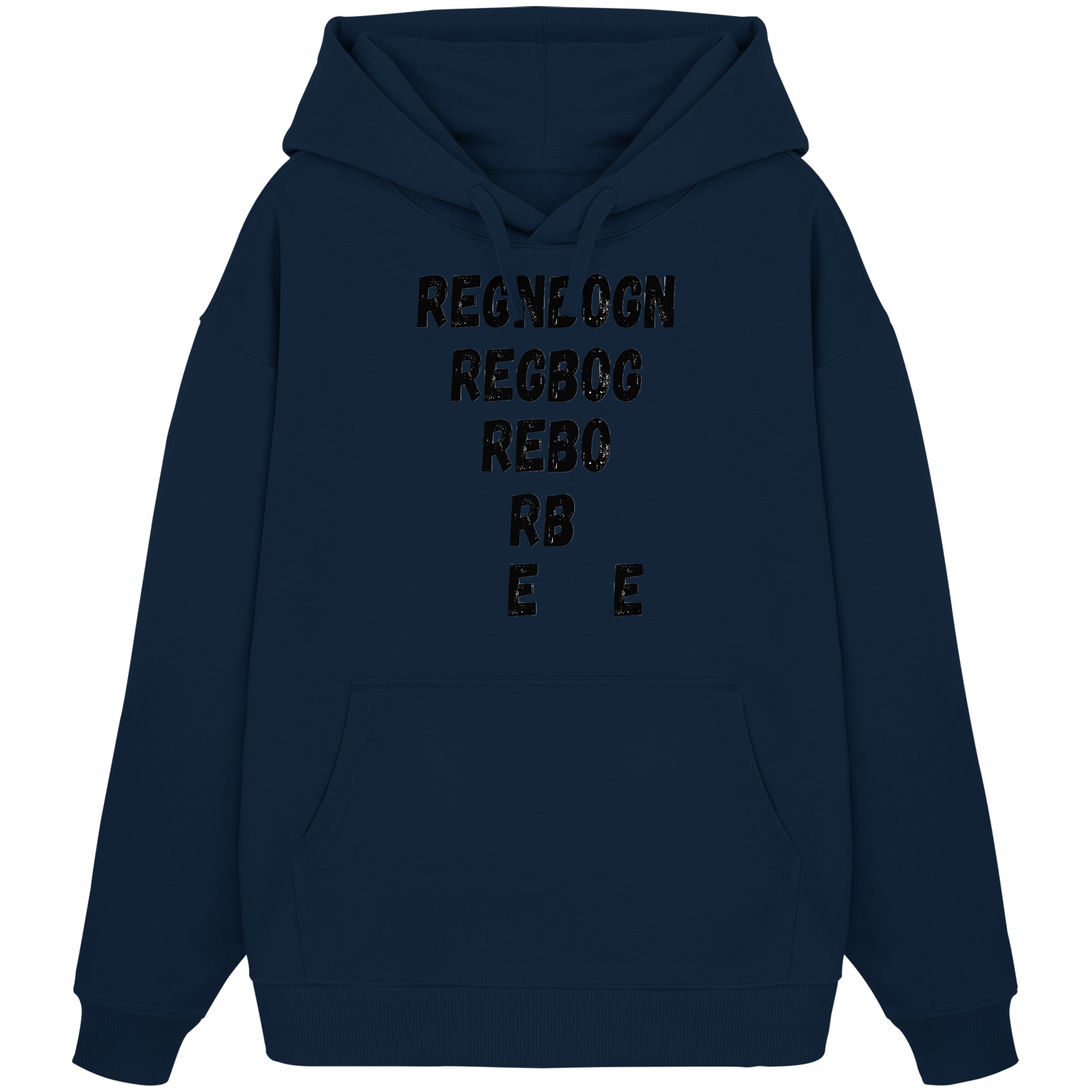 REGNBOGN art-style lettering back - Organic Oversize Hoodie
