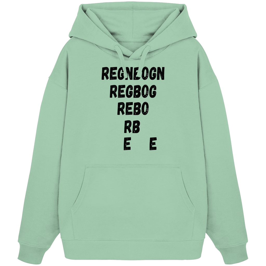 REGNBOGN art-style lettering back - Organic Oversize Hoodie