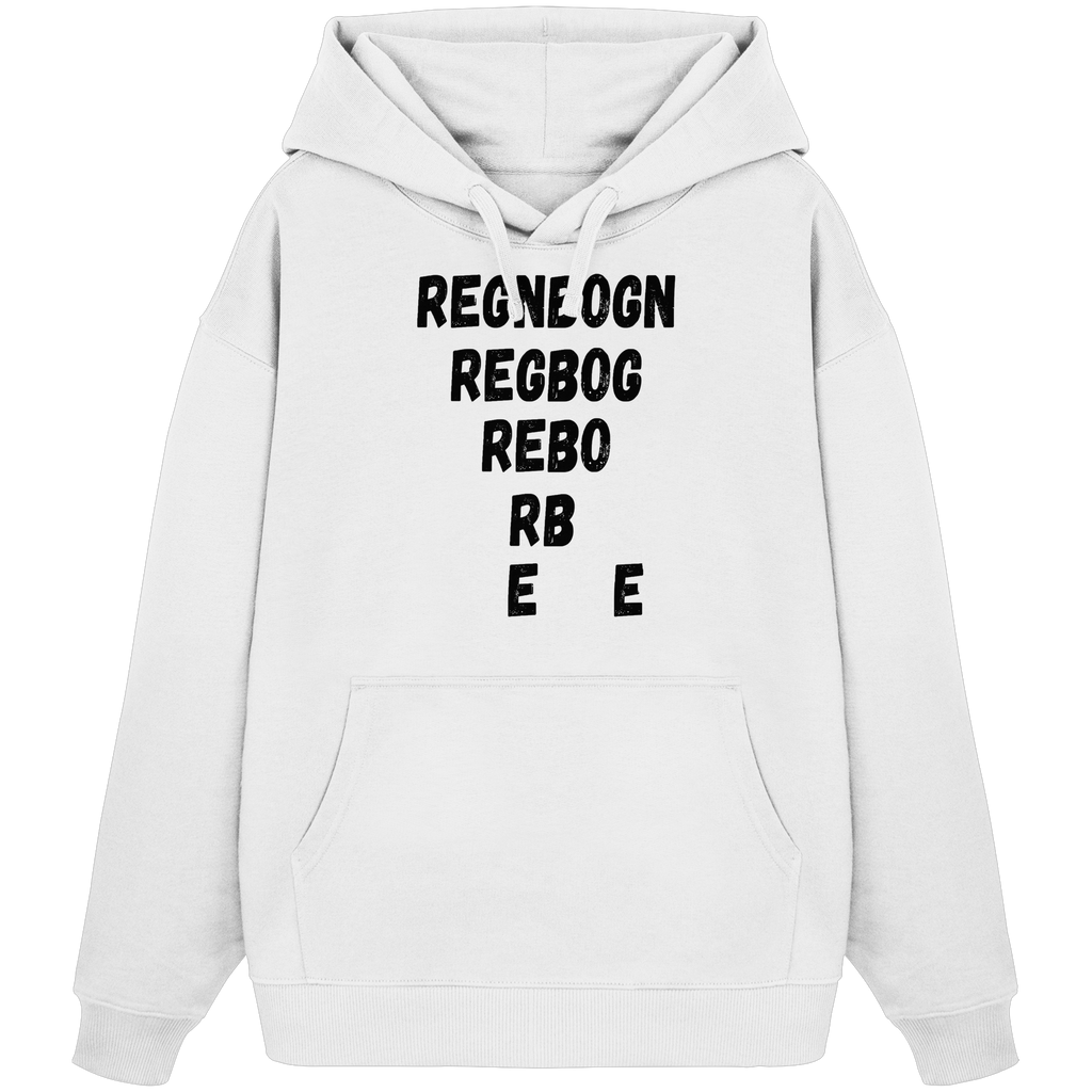 REGNBOGN art-style lettering back - Organic Oversize Hoodie
