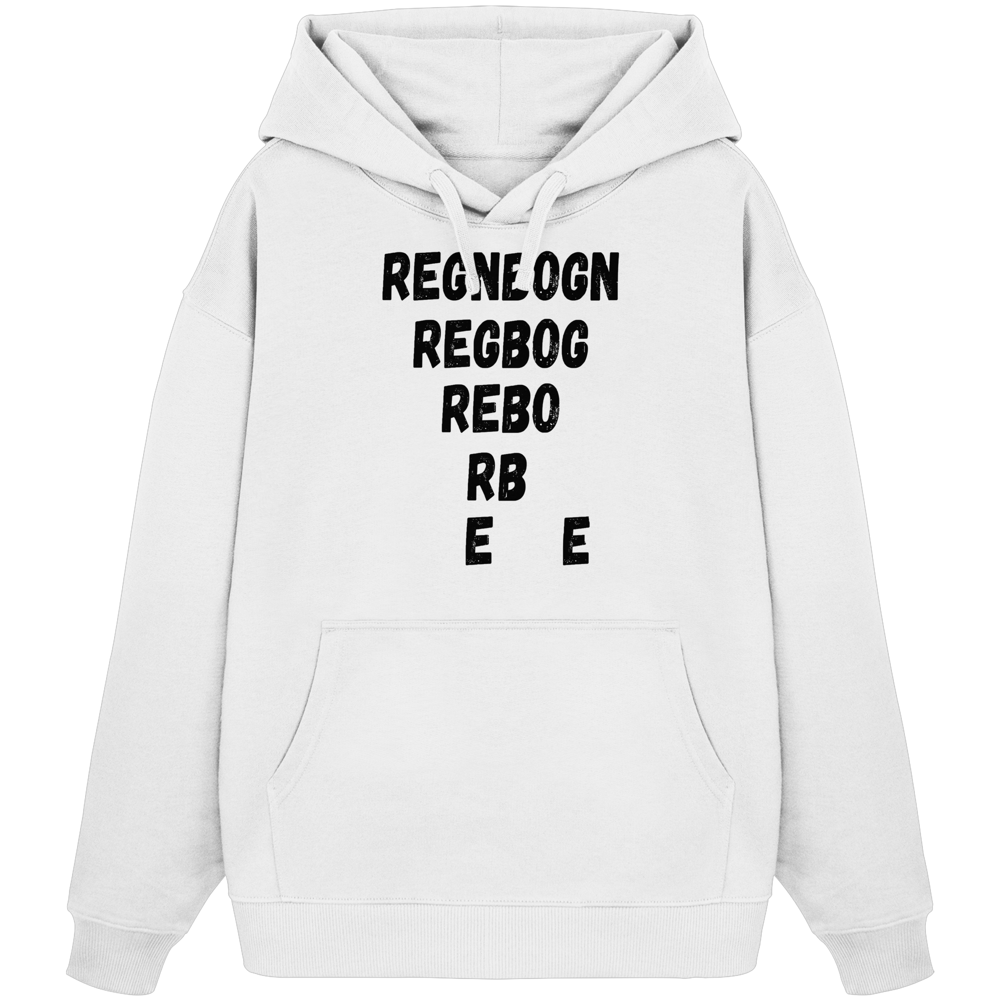 REGNBOGN art-style lettering back - Organic Oversize Hoodie